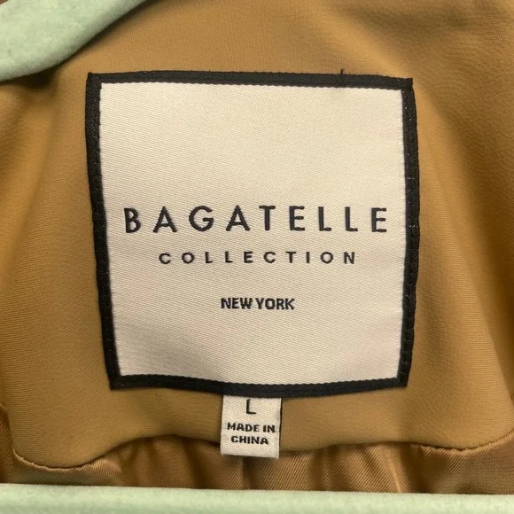 Bagatelle Collection Women's Tan Stretch Cropped Open Front Jacket Size Large - Picture 4 of 7